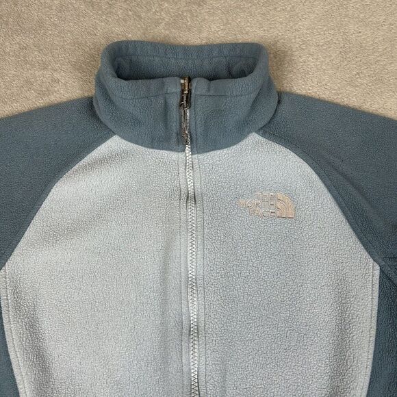 North Face Fleece Jacket Womens Small Gray Full Zip Sweater Outdoors Zip Pocket - Picture 3 of 10